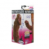 Коричневая насадка на пенис Wolftooth Sleeve - 13 см. - Baile - в Нижнекамске купить с доставкой