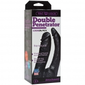 Черная насадка-фаллоимитатор для двойной стимуляции Double Penetrator - 16 см. - Doc Johnson - купить с доставкой в Нижнекамске