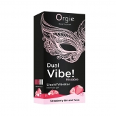 Съедобный жидкий вибратор Dual Vibe! со вкусом клубничного джина с тоником - 15 мл. - ORGIE - купить с доставкой в Нижнекамске