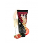 Массажный крем для тела с ароматом клубники и шампанского Sparkling Strawberry Wine - 200 мл. - Shunga - купить с доставкой в Нижнекамске