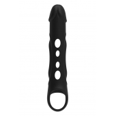 Черная насадка-удлинитель Vibrating Extender With Remote с вибрацией - Dream Toys - в Нижнекамске купить с доставкой