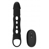 Черная насадка-удлинитель Vibrating Extender With Remote с вибрацией - Dream Toys - в Нижнекамске купить с доставкой