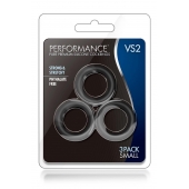 Набор из 3 черных эрекционных колец Black Small Penis Rings - Blush Novelties - в Нижнекамске купить с доставкой