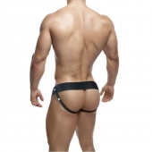 Телесный фаллопротез на черных эластичных ремнях 7 Inch Hollow Strap On - 17 см. - Blush Novelties - купить с доставкой в Нижнекамске