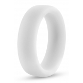 Белое люминесцентное эрекционное кольцо Silicone Glo Cock Ring - Blush Novelties - в Нижнекамске купить с доставкой