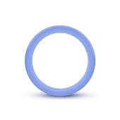 Голубое люминесцентное кольцо Silicone Glo Cock Ring - Blush Novelties - в Нижнекамске купить с доставкой