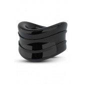 Черное эрекционное кольцо на мошонку Beef Ball Stretcher Snug - Blush Novelties - в Нижнекамске купить с доставкой