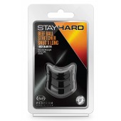 Черное эрекционное кольцо на мошонку Beef Ball Stretcher Snug X Long - Blush Novelties - в Нижнекамске купить с доставкой