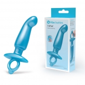Голубая анальная пробка для массажа простаты Hither Silicone Prostate Plug - 14,3 см. - b-Vibe - в Нижнекамске купить с доставкой