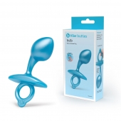 Голубая анальная пробка для массажа простаты Bulb Silicone Prostate Plug - 10,7 см. - b-Vibe - в Нижнекамске купить с доставкой