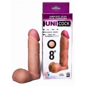 Фаллическая насадка для страпона UNICOCK 8  - 20 см. - LOVETOY (А-Полимер) - купить с доставкой в Нижнекамске