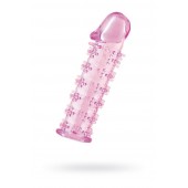 Розовая насадка на пенис с шипами - 12,5 см. - A-toys - в Нижнекамске купить с доставкой