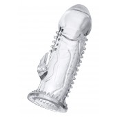 Прозрачная насадка на пенис с шипиками и коготком - 13,5 см. - A-toys - в Нижнекамске купить с доставкой