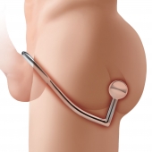 Кольцо на пенис с анальным стимулятором Stainless Steel Anal Hook   Cock Ring - BlueLine - в Нижнекамске купить с доставкой