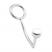 Кольцо на пенис с анальным стимулятором Stainless Steel Anal Hook   Cock Ring - BlueLine - в Нижнекамске купить с доставкой