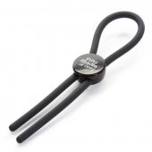 Тёмно-серое эрекционное кольцо с зажимом Again and Again Adjustable Cock Ring - Fifty Shades of Grey - в Нижнекамске купить с доставкой