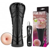 Мастурбатор-анус в колбе с 7 уровнями вибрации и выносным пультом - Baile - в Нижнекамске купить с доставкой