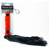 Нежная плеть с красным мехом BDSM Light - 43 см. - БДСМ Арсенал - купить с доставкой в Нижнекамске