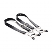 Ремни с зажимами для половых губ Spread Labia Spreader Straps with Clamps - XR Brands - купить с доставкой в Нижнекамске