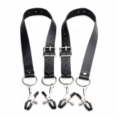 Ремни с зажимами для половых губ Spread Labia Spreader Straps with Clamps - XR Brands - купить с доставкой в Нижнекамске