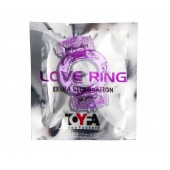 Фиолетовое виброкольцо с двумя вибропульками - Toyfa Basic - в Нижнекамске купить с доставкой