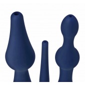 Набор из 3 универсальных насадок для анального душа Universal 3 Piece Silicone Enema Attachment Set - XR Brands - купить с доставкой в Нижнекамске