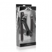 Черный кляп в форме косточки Hound Adjustable Dog Bone Gag - XR Brands - купить с доставкой в Нижнекамске