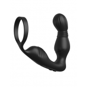 Черный вибростимулятор простаты с эрекционным кольцом Ass-Gasm Pro P-Spot Milker - Pipedream - в Нижнекамске купить с доставкой