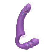 Фиолетовый безремневой страпон Straples Strap-On Dildo - Erokay - купить с доставкой в Нижнекамске