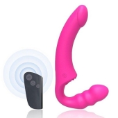 Розовый безремневой страпон Straples Strap-On Dildo - Erokay - купить с доставкой в Нижнекамске