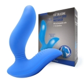 Синий вибромассажер простаты 3,5’’ Curve P-spot Massager - 12 см. - Erokay - в Нижнекамске купить с доставкой