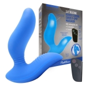 Синий вибромассажер простаты 3,5’’ Remote Control Curve P-spot Massager - 12 см. - Erokay - в Нижнекамске купить с доставкой