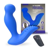 Синий вибромассажер простаты 3,5’’ Remote Control P-spot Massager - 12,5 см. - Erokay - в Нижнекамске купить с доставкой