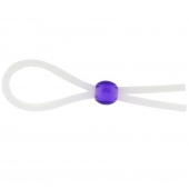 Прозрачное лассо с фиолетовой бусиной SILICONE COCK RING WITH BEAD LAVENDER - NMC - в Нижнекамске купить с доставкой