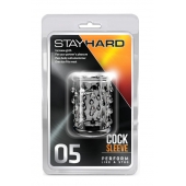 Прозрачная насадка с капельками STAY HARD COCK SLEEVE 05 CLEAR - Blush Novelties - в Нижнекамске купить с доставкой