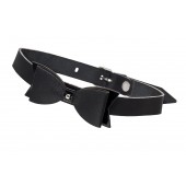 Черный кожаный чокер с бабочкой - Pecado - купить с доставкой в Нижнекамске