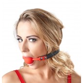 Силиконовый кляп-шар на чёрных ремешках Red Gag silicone - Orion - купить с доставкой в Нижнекамске