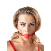 Силиконовый кляп-шар на чёрных ремешках Red Gag silicone - Orion - купить с доставкой в Нижнекамске