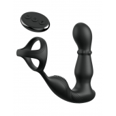 Черный вибростимулятор простаты с кольцом Ass-gasm Slide   Glide - Pipedream - в Нижнекамске купить с доставкой