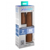 Коричневая насадка на член 2  Silicone X-tension - 20,3 см. - Pipedream - в Нижнекамске купить с доставкой