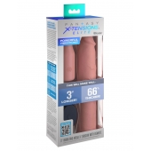 Телесная вибронасадка на член 3  Vibrating Mega X-tension with Remote - 22,9 см. - Pipedream - в Нижнекамске купить с доставкой