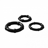 Набор из 3 черных эрекционных колец Babooom Ring Set - Adrien Lastic - в Нижнекамске купить с доставкой