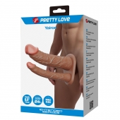 Реалистичная полая насадка на член для двойного проникновения Yairon - 17,5 см. - Baile - купить с доставкой в Нижнекамске