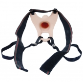 Телесный полый страпон на ремешках - 16,5 см. - Boys of Toys - купить с доставкой в Нижнекамске