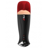 Телесный мастурбатор-вагина в черной колбе с вибрацией Fuck-O-Matic Pro XL - Pipedream - в Нижнекамске купить с доставкой