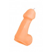 Оранжевая свеча в форме пениса - 47 гр. - Pecado - купить с доставкой в Нижнекамске