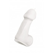 Белая свеча в форме пениса - 47 гр. - Pecado - купить с доставкой в Нижнекамске