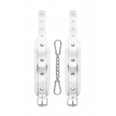 Белые узкие наручники-браслеты со скруглёнными углами - Pecado - купить с доставкой в Нижнекамске