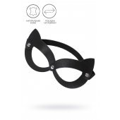 Черная открытая маска с ушками кошки - Pecado - купить с доставкой в Нижнекамске