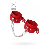 Красные мягкие кожаные оковы с люверсами - Pecado - купить с доставкой в Нижнекамске